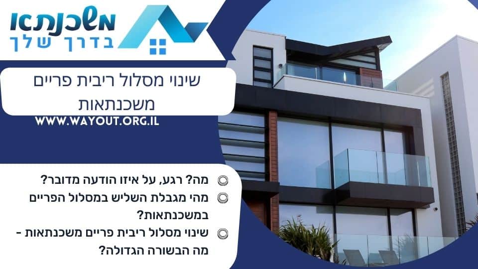 שינוי מסלול ריבית פריים משכנתאות